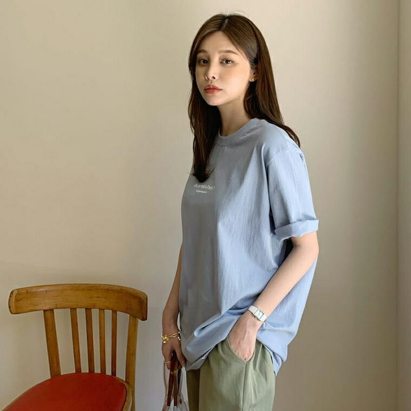 【新作10%OFF】レタリングルーズTシャツ・全4色・62426 レディース【tops】【トップス Tシャツ 半袖 ハーフスリー