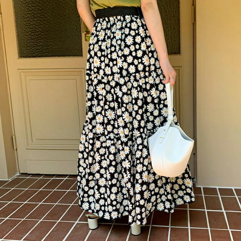 【新作10%OFF】花柄ティアードスカート・全2色・t62434 レディース【sk】【スカート ロング ロングスカート 花柄 フ