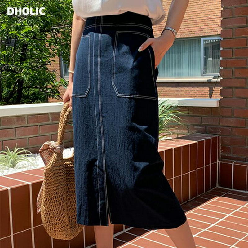 【新作10%OFF】ステッチHラインスカート・全2色・b62436 レディース【sk】【スカート ロング ロングスカート Hライ