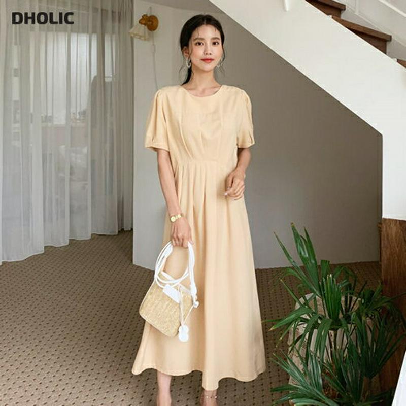 バックリボンワンピース・全2色・t56203 レディース【ops】【ワンピース ロング ロングワンピース 半袖 バックリボン リ