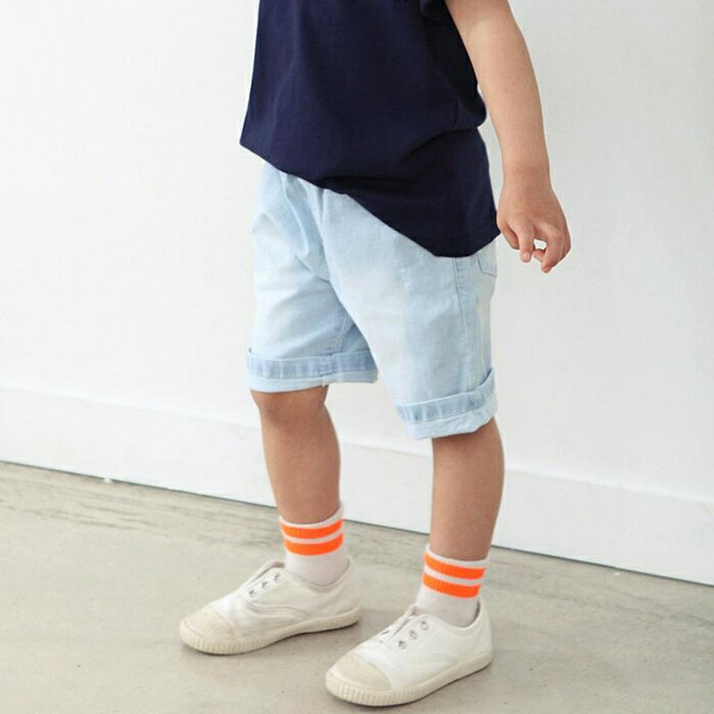 ウォッシュドハーフデニムパンツ p002415 キッズ 【3~8才】【pt】【韓国 ファッション ボトムス パンツ ハーフ ショート 短パン 半ズボン 5分丈 デニム 女の子 男の子 子供 子供服 小学生 ジュニア 夏】【KIDS】