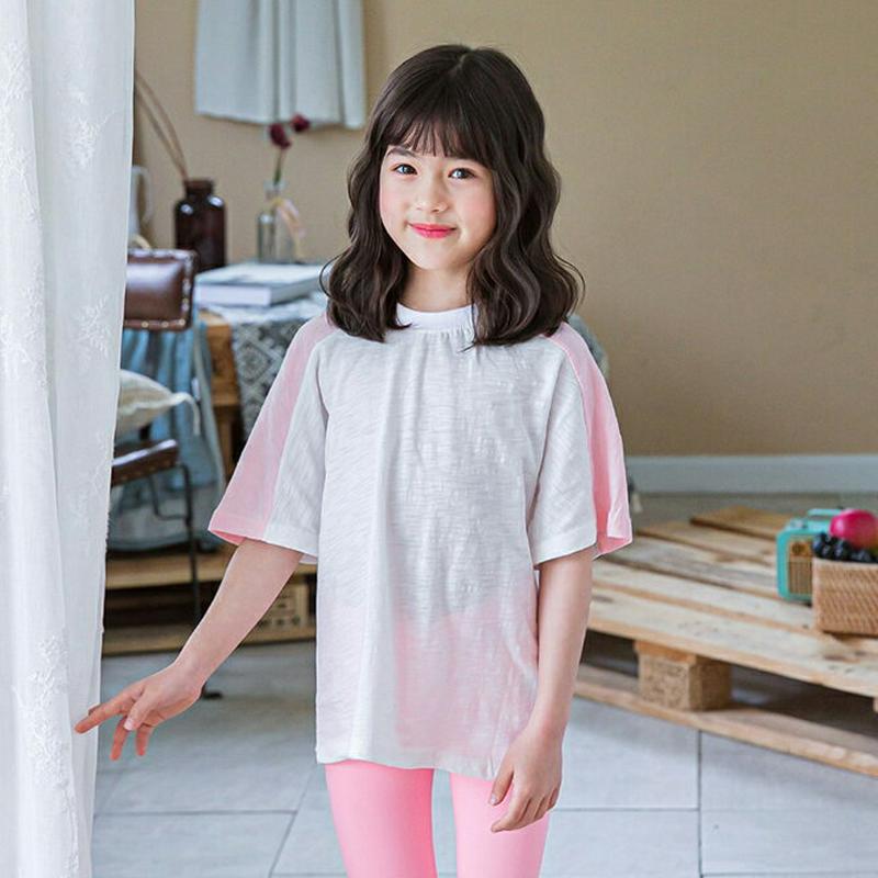 配色ドルマンスリーブTシャツ・p002713 キッズ【3~8才】【tops】【トップス Tシャツ 半袖 ハーフスリーブ ドルマン ドルマンスリーブ 配色 カジュアル ラフ 女の子 男の子 春 夏 子供 こども 子供服 こども服】【KIDS】