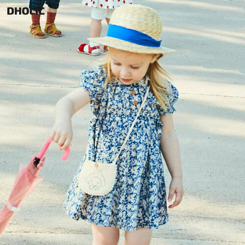 バッグ付レースカラー花柄ワンピース・p002186 キッズ【3~8才】【ops】【ワンピース ミニワンピース ショート丈 半袖 