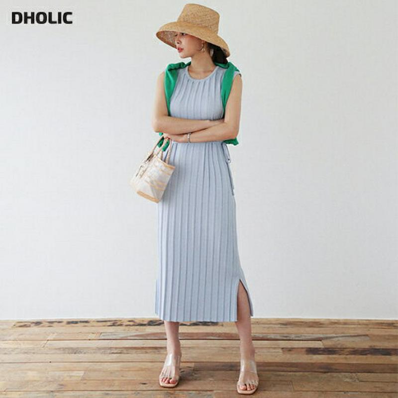 ストラップ付リブスリムワンピース・全3色・t62468 レディース【ops】【ワンピース ロング ロングワンピース スリーブレス