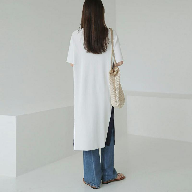 配色ラインニットワンピース・全2色・b62574 レディース【ops】【ワンピース ミディ丈 ミディワンピース 半袖 ハーフスリ