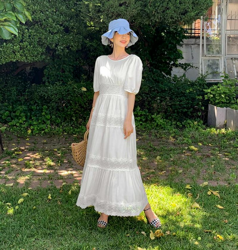 シアーレースラインワンピース・全2色・t59707 レディース【ops】【ワンピース ロング ロングワンピース シアー レース 