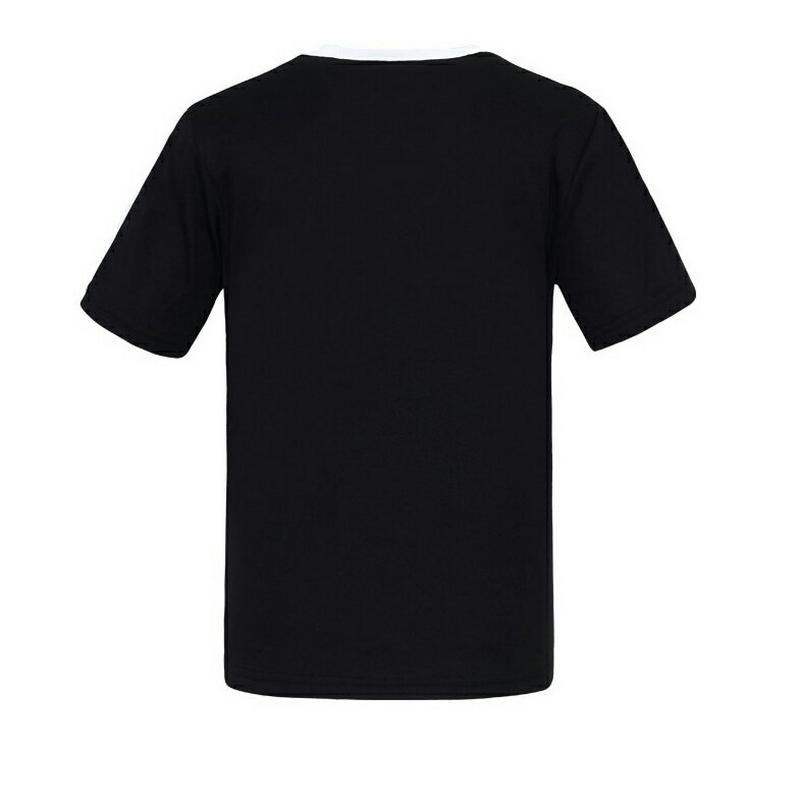 配色レタリングスリーブTシャツ(ブラック)・p001797 キッズ【9~17才】【tops】【トップス Tシャツ 半袖 ロゴ ロ