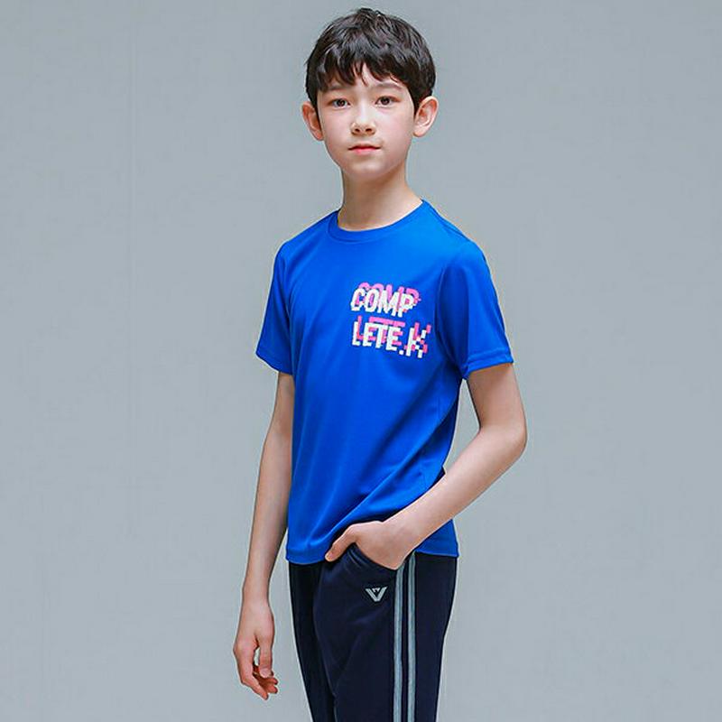 シャドーレタリングTシャツ(ライトブルー)・p001794 キッズ【9~17才】【tops】【トップス Tシャツ 半袖 ハーフス
