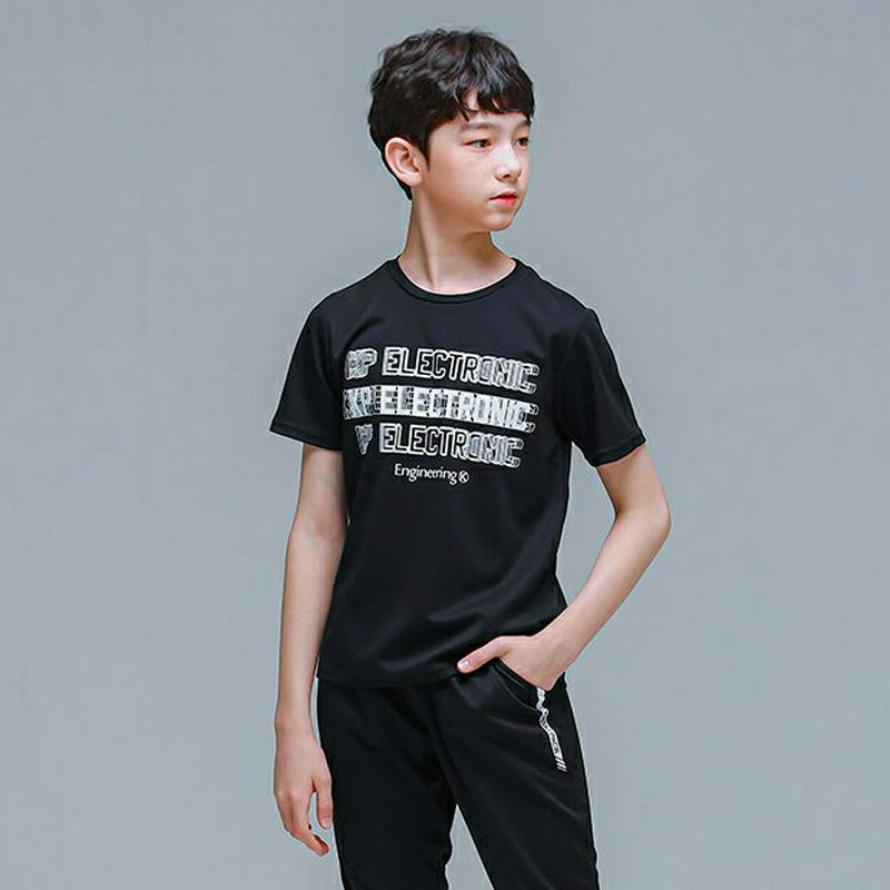 ELECTRONIC半袖Tシャツ(ブラック)・p001897 キッズ【9~17才】【tops】【トップス Tシャツ 半袖 ロゴ 