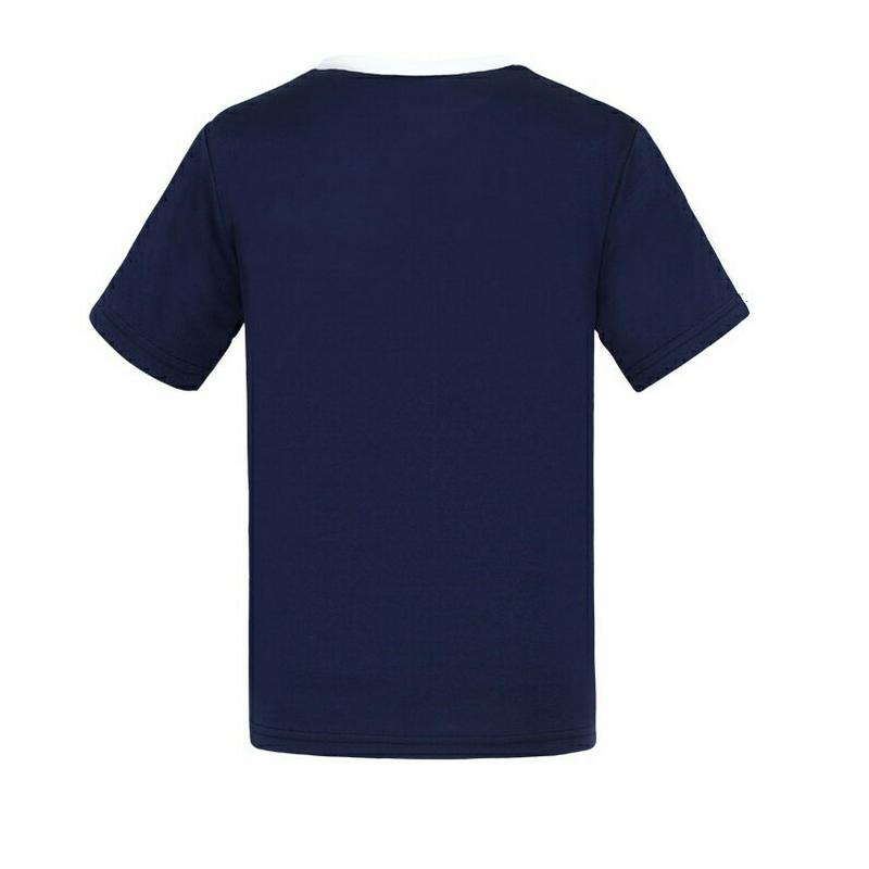 配色レタリングスリーブTシャツ(ネイビー)・p001798 キッズ【9~17才】【tops】【トップス Tシャツ 半袖 ロゴ ロ