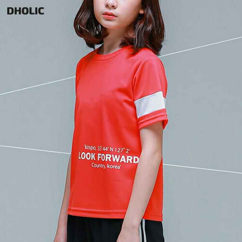 LOOK英字Tシャツ(ライトレッド)・p001789 キッズ【9~17才】【tops】【トップス Tシャツ 半袖 ロゴ ロゴT 
