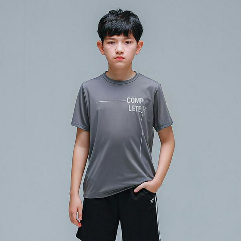 NT06レタリングTシャツ(チャコール)・p001872 キッズ【9~17才】【tops】【トップス Tシャツ 半袖 レタリング
