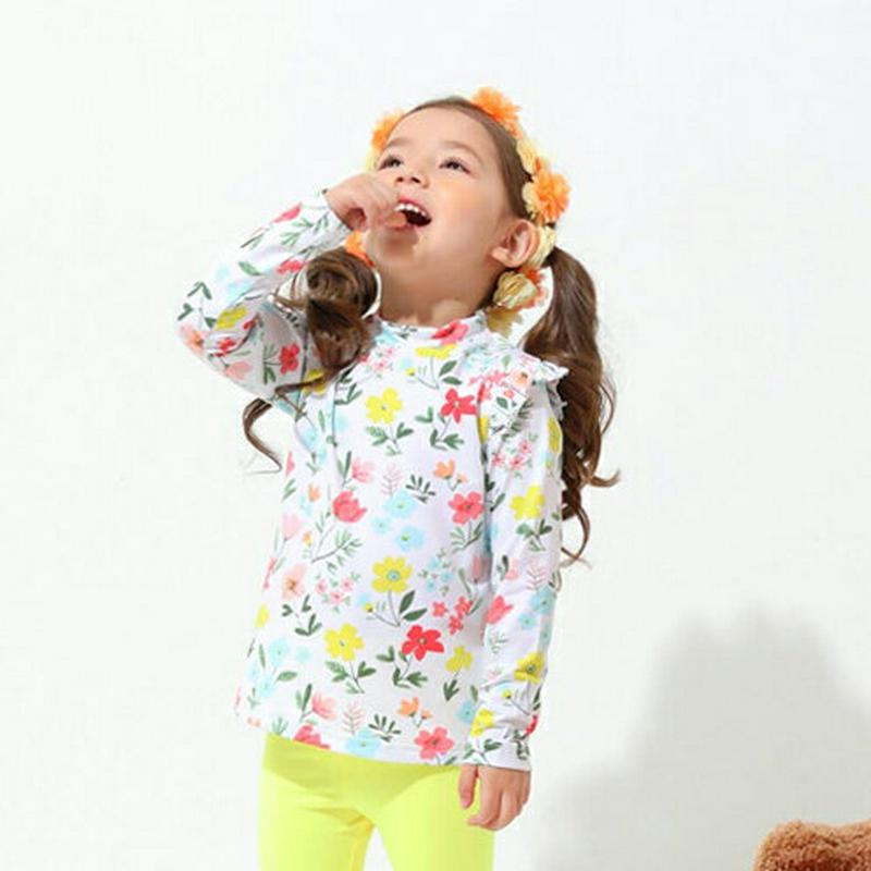 花柄ラッシュガードTシャツ(アイボリー)・p002366 キッズ【3~8才】【tops】【水着 スイムウェア ラッシュガード 花柄 フラワー フリル フェミニン 可愛い かわいい 長袖 女の子 夏 子供 こども 子供服 こども服】【KIDS】