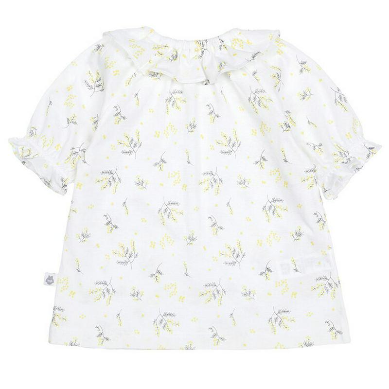 ラッフルネックパターン上下SET・p002172 キッズ【0~2才】【set】【セット セット商品 set トップス Tシャツ 