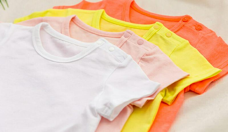 肩ボタン半袖Tシャツ・p002089 キッズ【0~2才】【tops】【トップス Tシャツ 半袖 ハーフスリーブ 肩ボタン 単色 無地 シンプル カジュアル ラフ 女の子 男の子 春 夏 子供 こども 子供服 こども服】【KIDS】