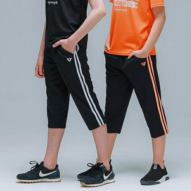 ダブルライン7分丈パンツ(ブラック) p001922 キッズ 【9~17才】【pt】【韓国 ファッション ボトムス パンツ ハー