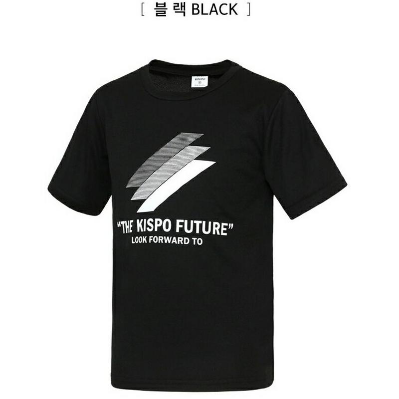 KISPOロゴTシャツ(ブラック) p001886 キッズ 【9~17才】【tops】【韓国 ファッション トップス Tシャツ 