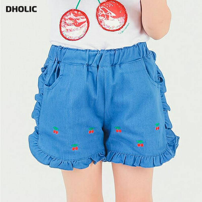 フリルチェリーショートパンツ p002653 キッズ 【3~8才】【pt】【韓国 ファッション ボトムス パンツ ショート ハーフ 半ズボン 短パン フリル ウエストゴム 女の子 子供 子供服 小学生 ジュニア 夏】【KIDS】