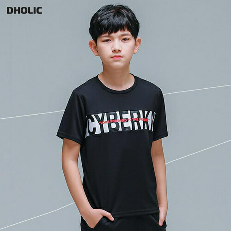 NT04フロントレタリングTシャツ(ブラック) p001882 キッズ 【9~17才】【tops】【韓国 ファッション トップス