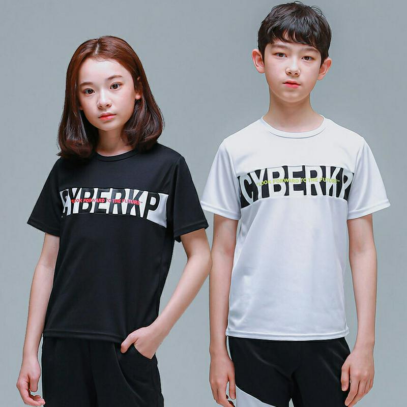 NT04フロントレタリングTシャツ(ブラック) p001882 キッズ 【9~17才】【tops】【韓国 ファッション トップス