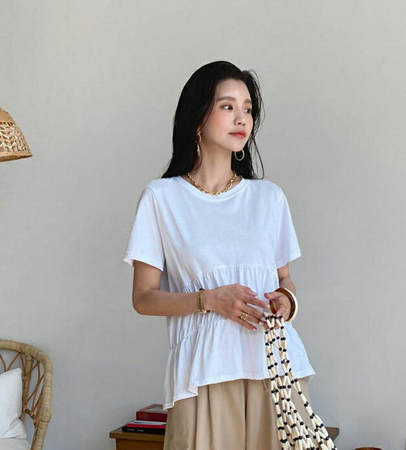 【新作10%OFF】ティアードTシャツ・全3色・t55762 レディース【tops】【トップス Tシャツ 半袖 ティアード フェ