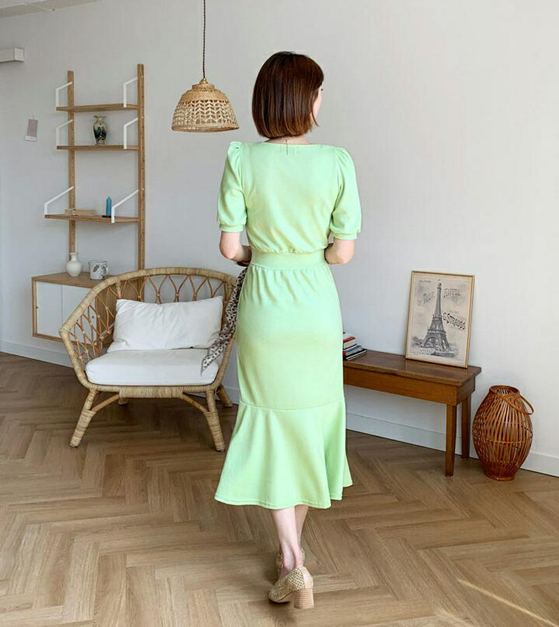 【新作10%OFF】スクエアマーメイドワンピース・全3色・b55776 レディース【ops】【ワンピース ロング ロングワンピー