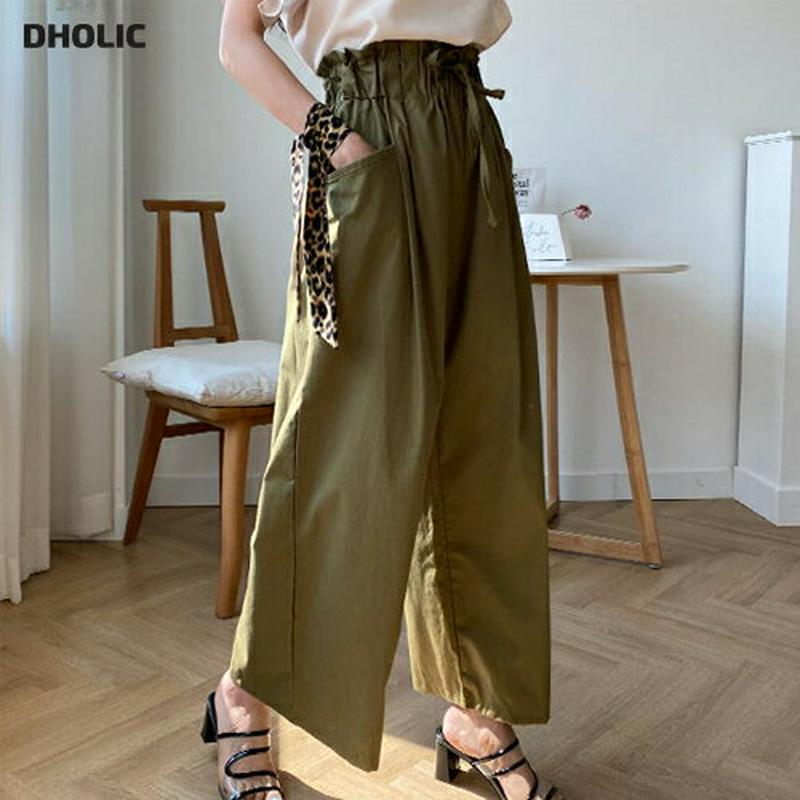 ドロストワイドパンツ・全3色・t55787 レディース【pt】 韓国ファッション パンツ ロングパンツ ズボン ボトムス ワイドパンツ ワイド ドロスト 単色 無地 シンプル カジュアル ラフ ウエストゴム 春 夏