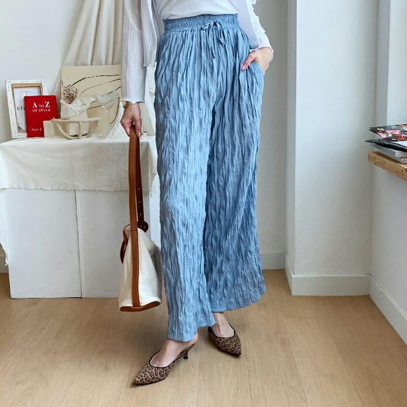 【新作10%OFF】ドロストリンクルパンツ・全3色・t55785 レディース【pt】【パンツ ズボン ボトムス ロングパンツ ド
