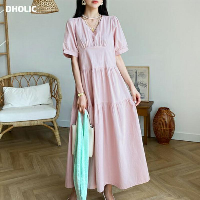 【新作10%OFF】Vネックティアードワンピース・全3色・t55777 レディース【ops】【ワンピース ロング ロングワンピー