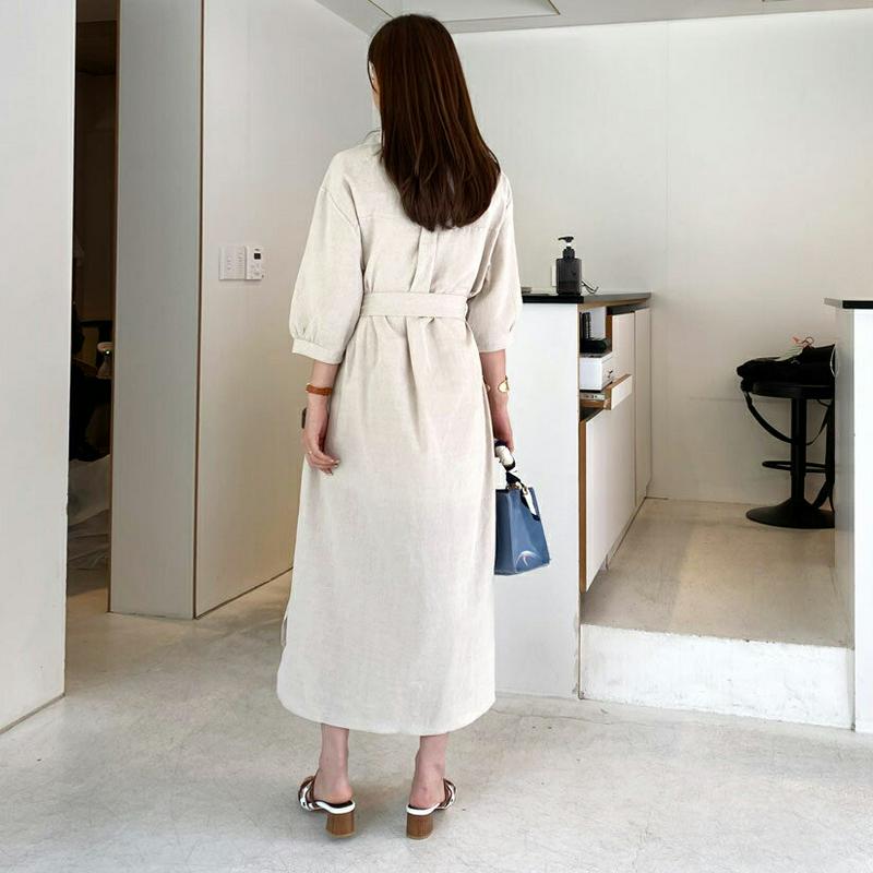 【新作10%OFF】ベルト付カラーワンピース・全4色・t62497 レディース【ops】【ワンピース ロング ロングワンピース 