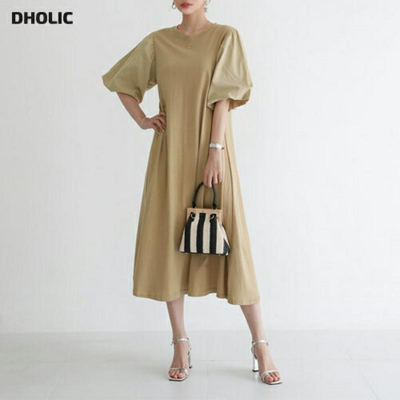 【新作10%OFF】バルーンスリーブワンピース・全3色・b62498 レディース【ops】【ワンピース ロング ロングワンピース