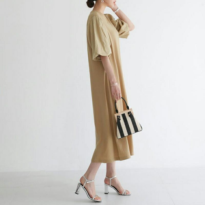 【新作10%OFF】バルーンスリーブワンピース・全3色・b62498 レディース【ops】【ワンピース ロング ロングワンピース