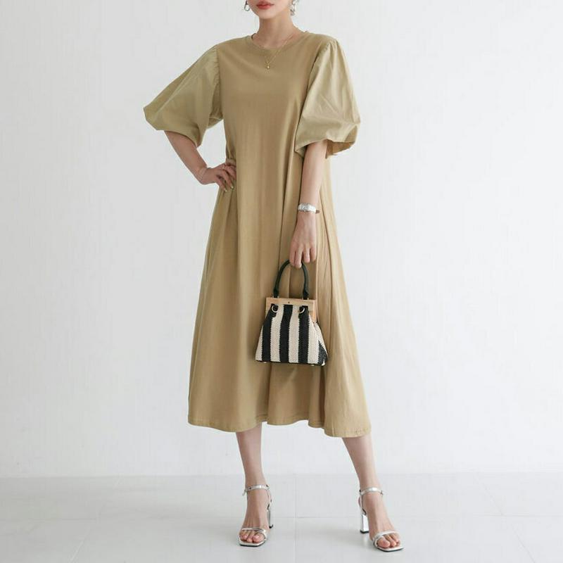 【新作10%OFF】バルーンスリーブワンピース・全3色・b62498 レディース【ops】【ワンピース ロング ロングワンピース