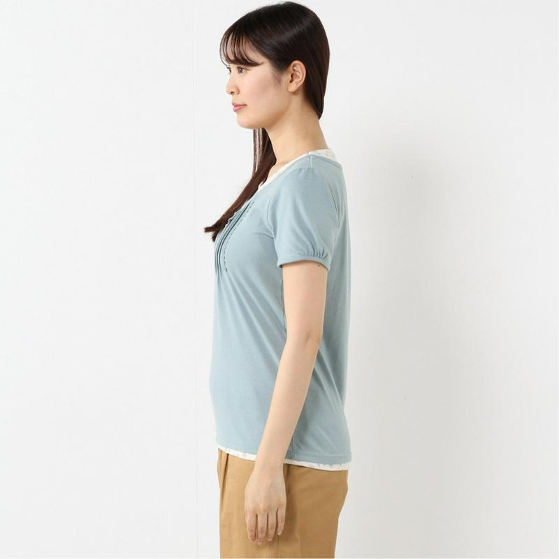 【ｎｏｊｅａｎ】ピンタックレイヤードパフスリーブＴシャツ（ノージーン/NO JEAN）