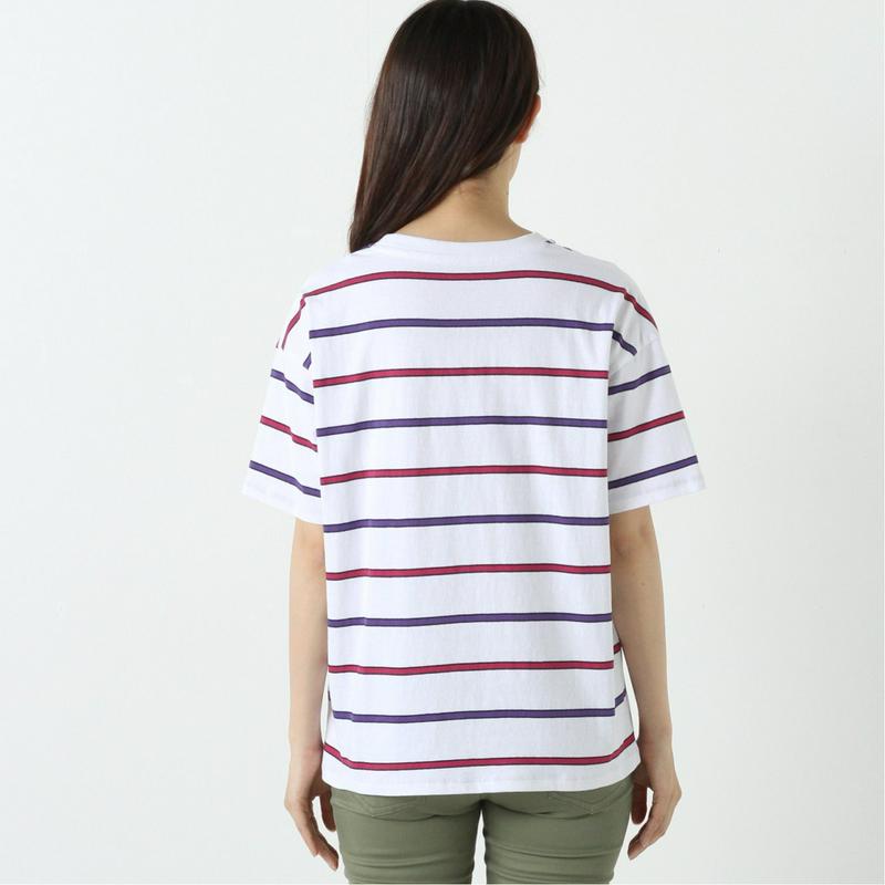 【コンバース】先染めボーダー天竺パッチワッペンＴシャツ【Ｍ～５Ｌ】（コンバース/CONVERSE）
