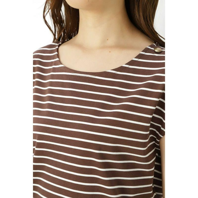 ショルダーボタンディティールカットソー（NATURAL BEAUTY BASIC／ナチュラルビューティー ベーシック）