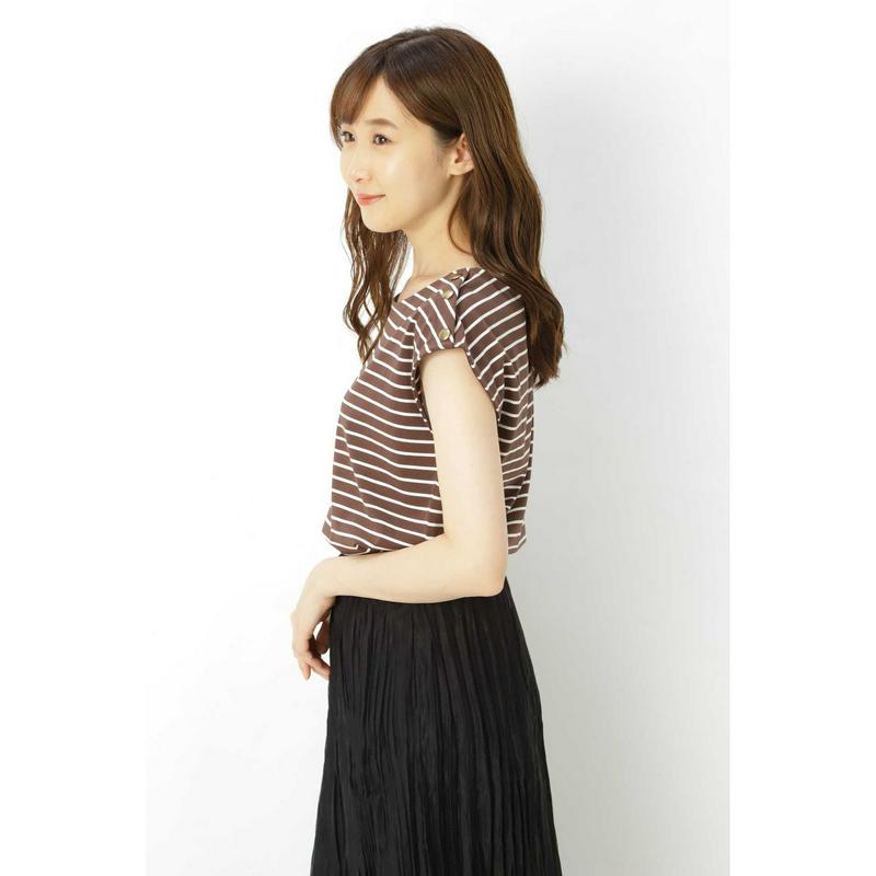 ショルダーボタンディティールカットソー（NATURAL BEAUTY BASIC／ナチュラルビューティー ベーシック）