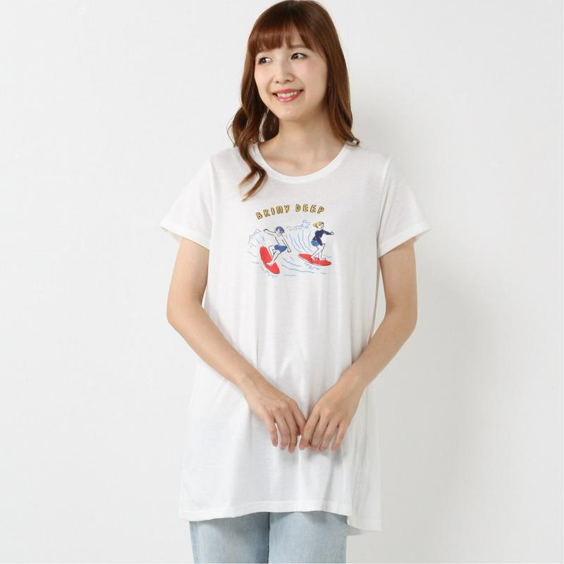 選べるプリント１０色展開◎着回しチュニックＴシャツ（ページワン/PAGE ONE）