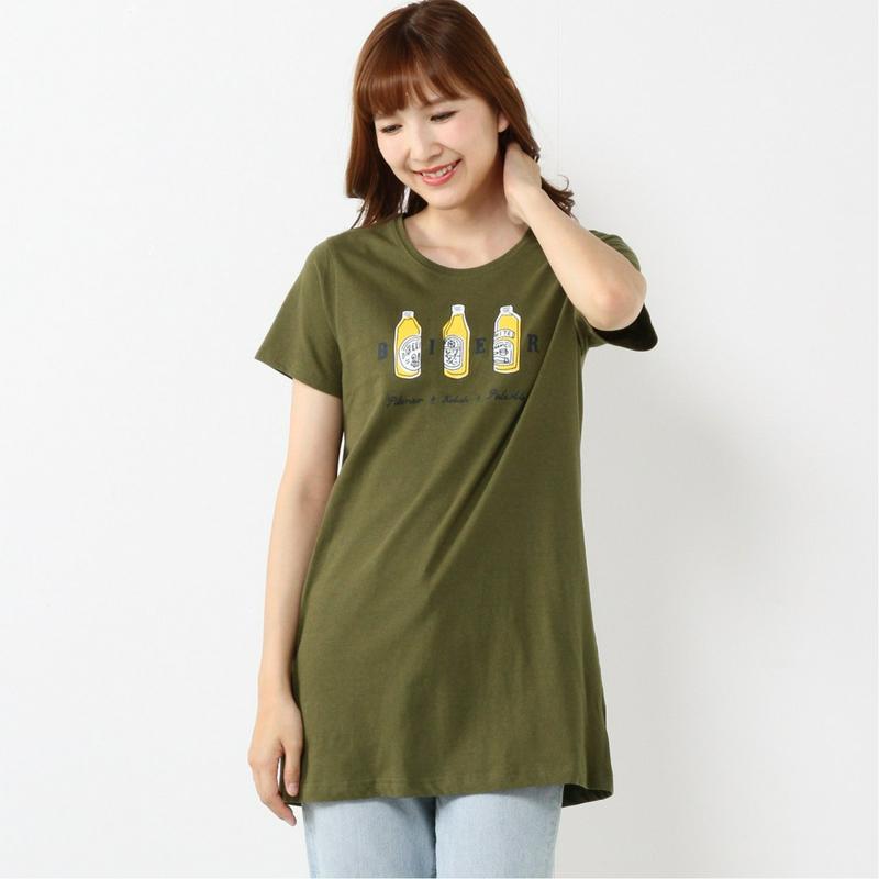 選べるプリント１０色展開◎着回しチュニックＴシャツ（ページワン/PAGE ONE）