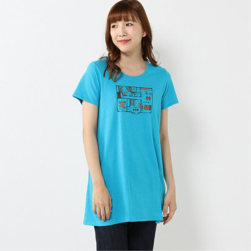 選べるプリント１０色展開◎着回しチュニックＴシャツ（ページワン/PAGE ONE）