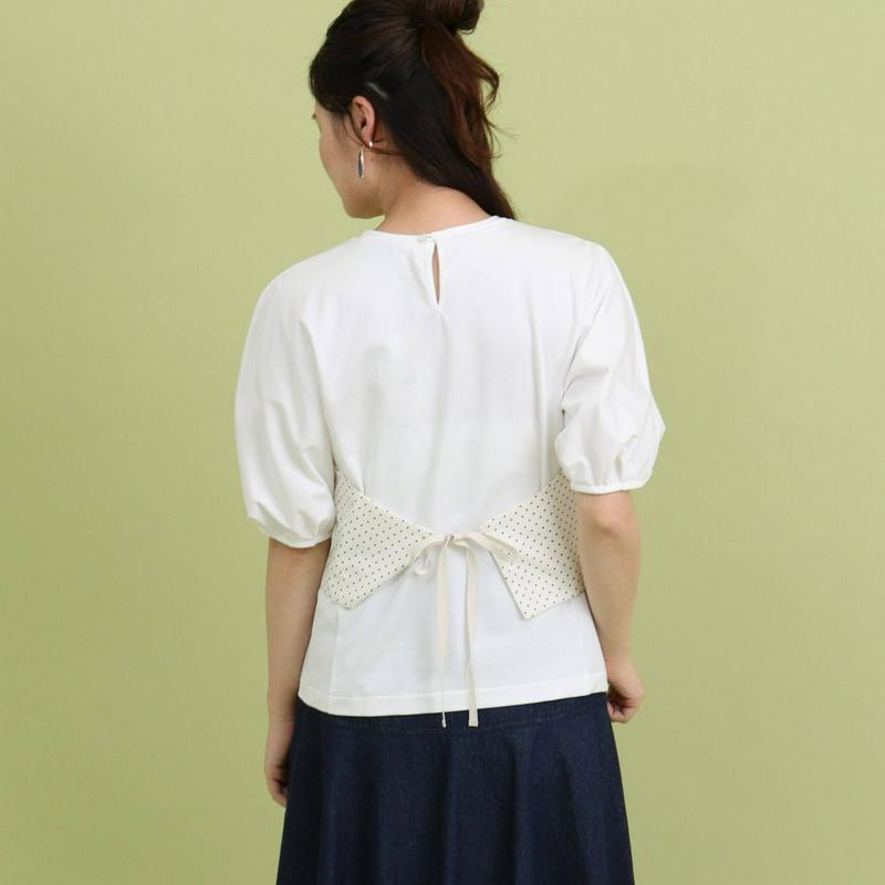 ｌｅｕｒｌ　ｌｏｇｅｔｔｅ　切り替えコルセットトップス（ホワイト）（ａｎａｔｅｌｉｅｒ／アナトリエ）