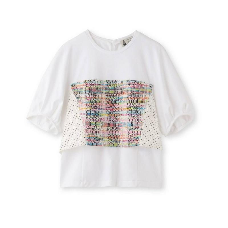 ｌｅｕｒｌ　ｌｏｇｅｔｔｅ　切り替えコルセットトップス（ホワイト）（ａｎａｔｅｌｉｅｒ／アナトリエ）