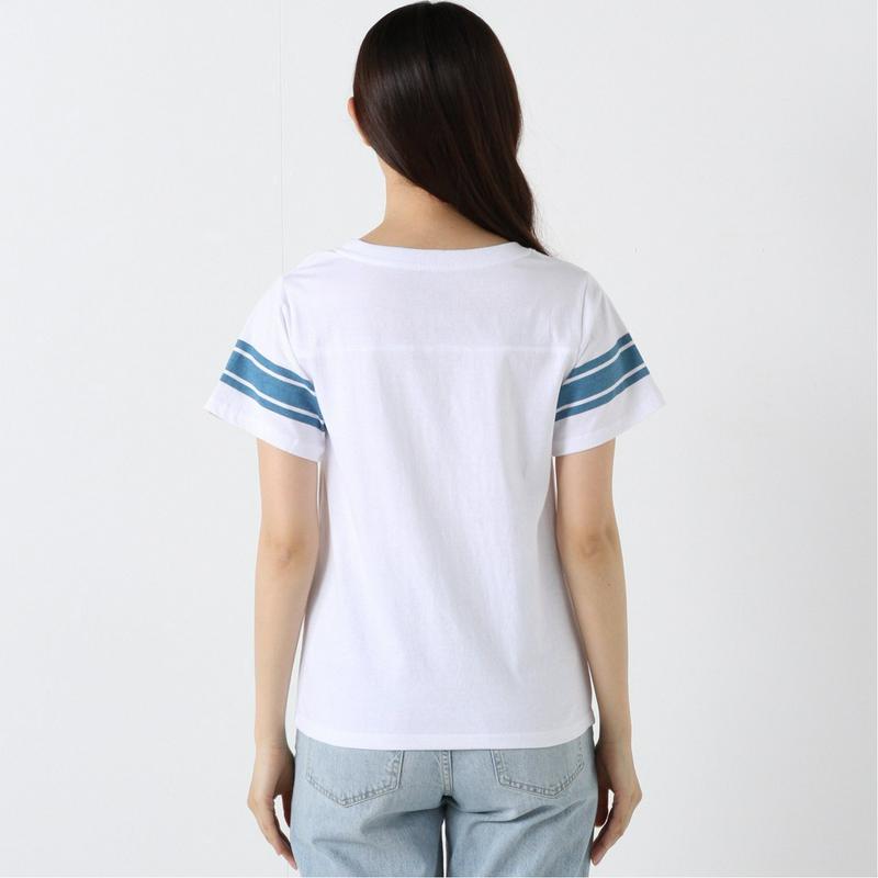 【コンバース】天竺袖ラインプリントカレッジＴシャツ【Ｍ～５Ｌ】（コンバース/CONVERSE）