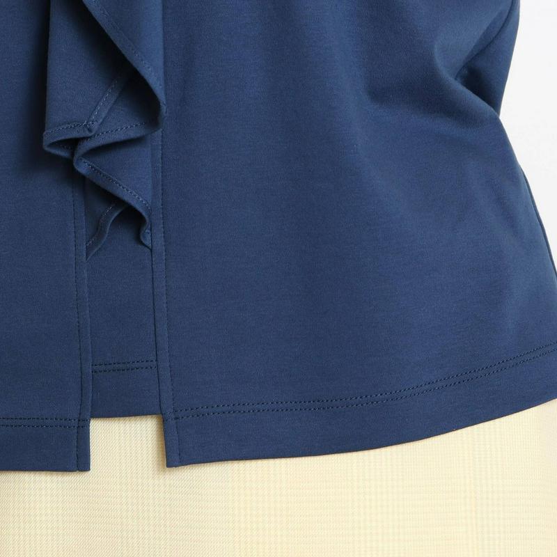 【マシンウォッシュ】半袖フリルカットソー