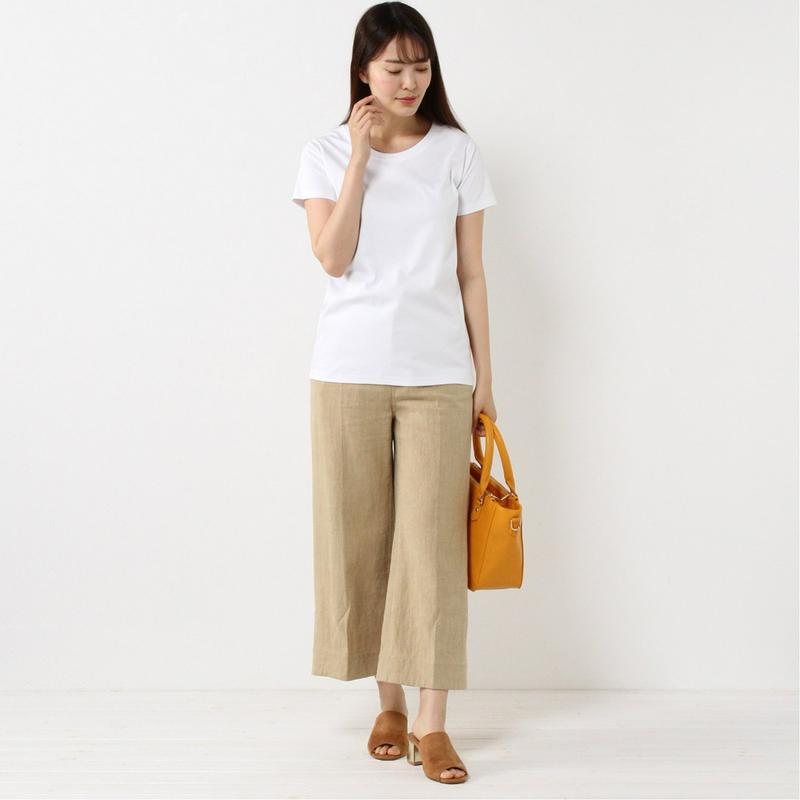 きれい目シルケット加工の天竺ワイドＴシャツ