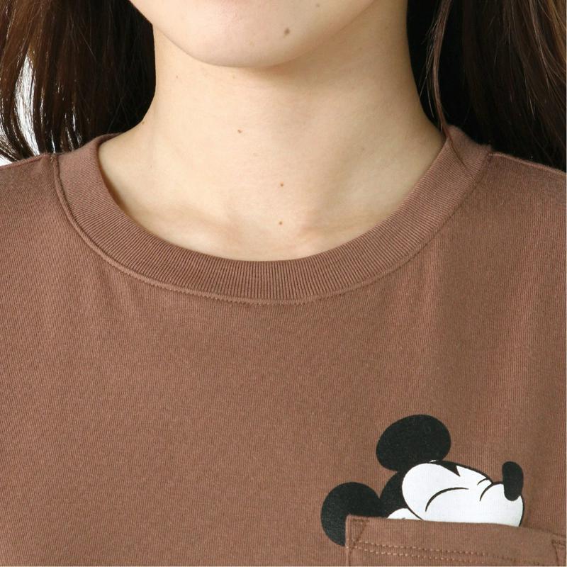 半袖ポケ付きプリントＴシャツ【ミッキー・プー】【Ｍ～３Ｌ】（ディズニー）