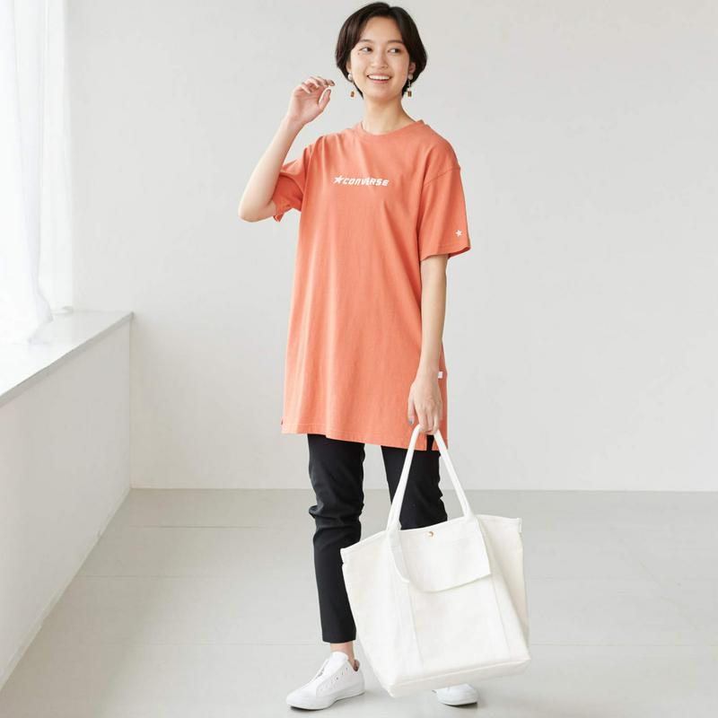 【コンバース】天竺抜染チュニックＴシャツ【Ｍ～５Ｌ】（コンバース/CONVERSE）