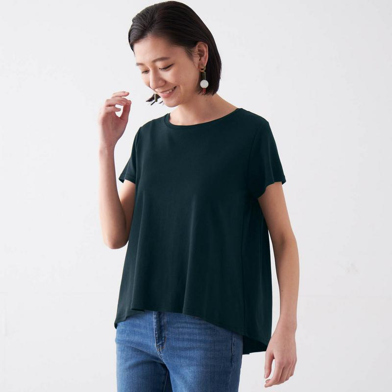 【タイムセール】バックギャザー半袖Ｔシャツ