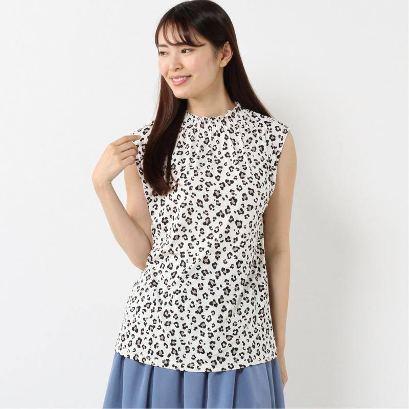 接触冷感・ＵＶ加工◎シャーリングネックノースリーブプルオーバー（ジボール/GIVORS）