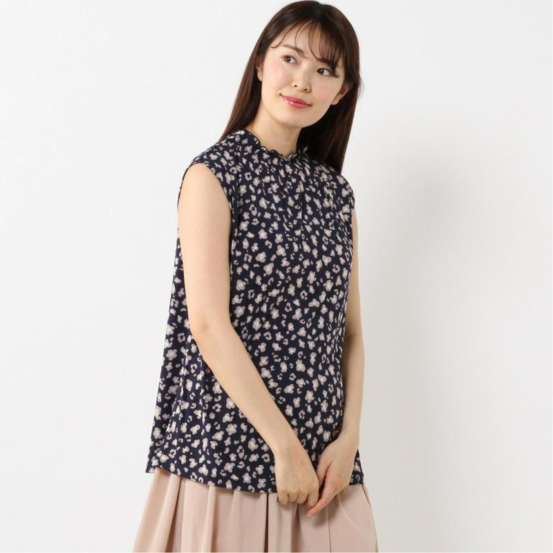 接触冷感・ＵＶ加工◎シャーリングネックノースリーブプルオーバー（ジボール/GIVORS）